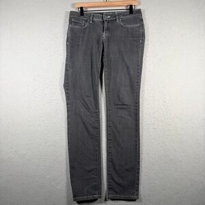 Prana Womens Size 6 Regular Fit Grey Denim‎ Jeans Straight Leg Stretch
